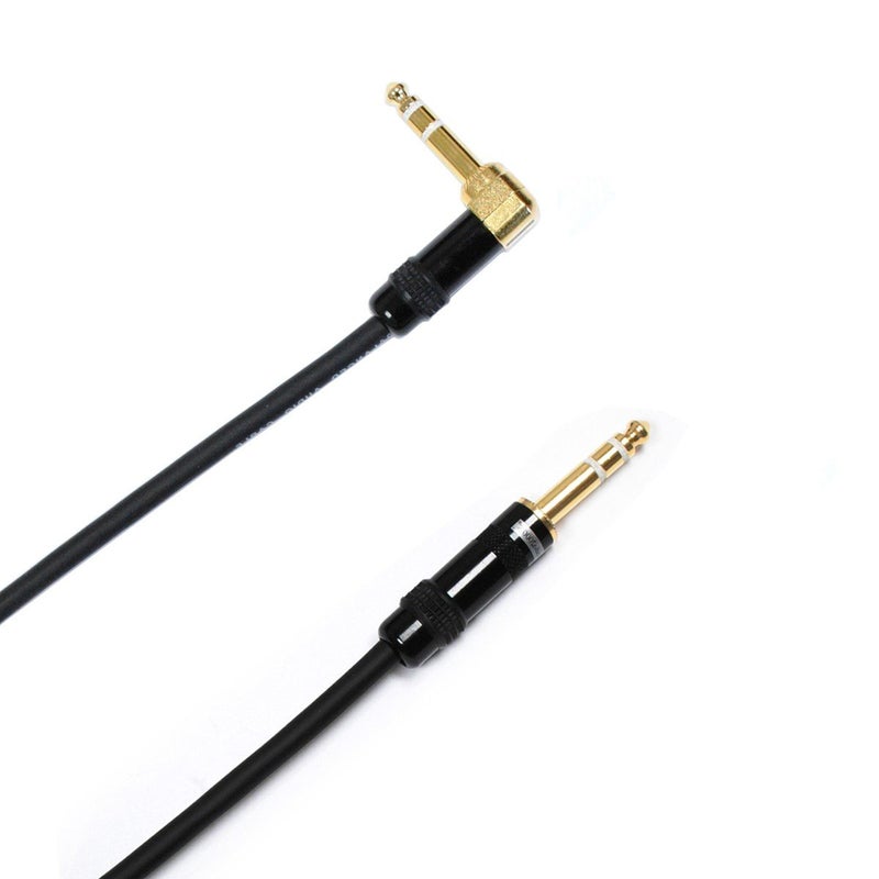 AUDIO 2000'S Audio2000's C26003P2 3 Ft 1/4 Inch TRS Right Angle to TRS Patch Cable (2 Pack) - Image 2